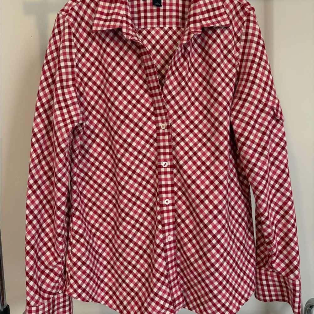 Banana Republic Red and White Checkered Shirt.